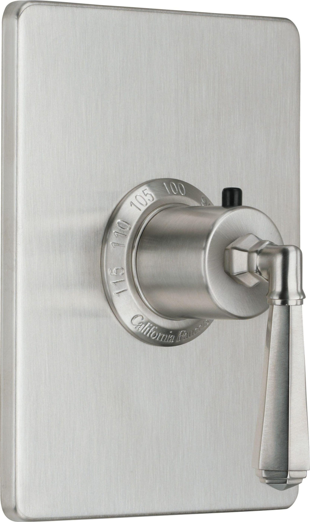 California Faucets Monterey StyleTherm Termostático de 3/4" - Placa Rectangular - Níquel Satinado