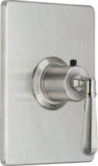 California Faucets Monterey StyleTherm Termostático de 3/4" - Placa Rectangular - Níquel Satinado