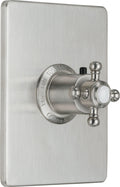 California Faucets Monterey StyleTherm Termostático de 3/4" - Placa Rectangular - Níquel Satinado