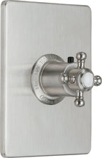 California Faucets Monterey StyleTherm Termostático de 3/4" - Placa Rectangular - Níquel Satinado