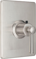 California Faucets Miramar StyleTherm Termostático de 3/4" - Placa Rectangular, Manija de Palanca - Níquel Satinado