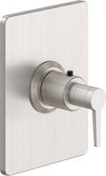 California Faucets D Street StyleTherm Termostático de 3/4" - Placa Rectangular - Palanca Plana - Níquel Satinado