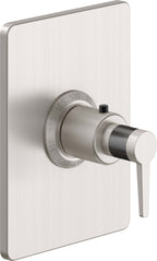 California Faucets D Street StyleTherm Termostático de 3/4" - Placa Rectangular - Palanca Plana - Níquel Satinado