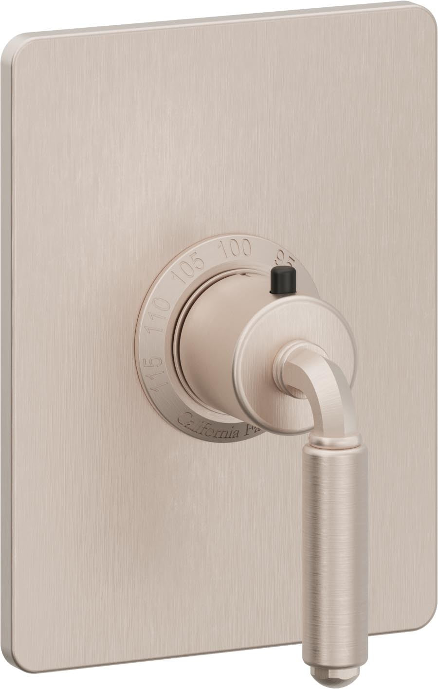 California Faucets Del Mar StyleTherm Termostático de 3/4" - Níquel Satinado