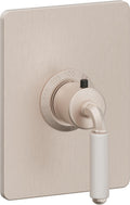 California Faucets Del Mar StyleTherm Termostático de 3/4" - Palanca de Porcelana Blanca - Níquel Satinado
