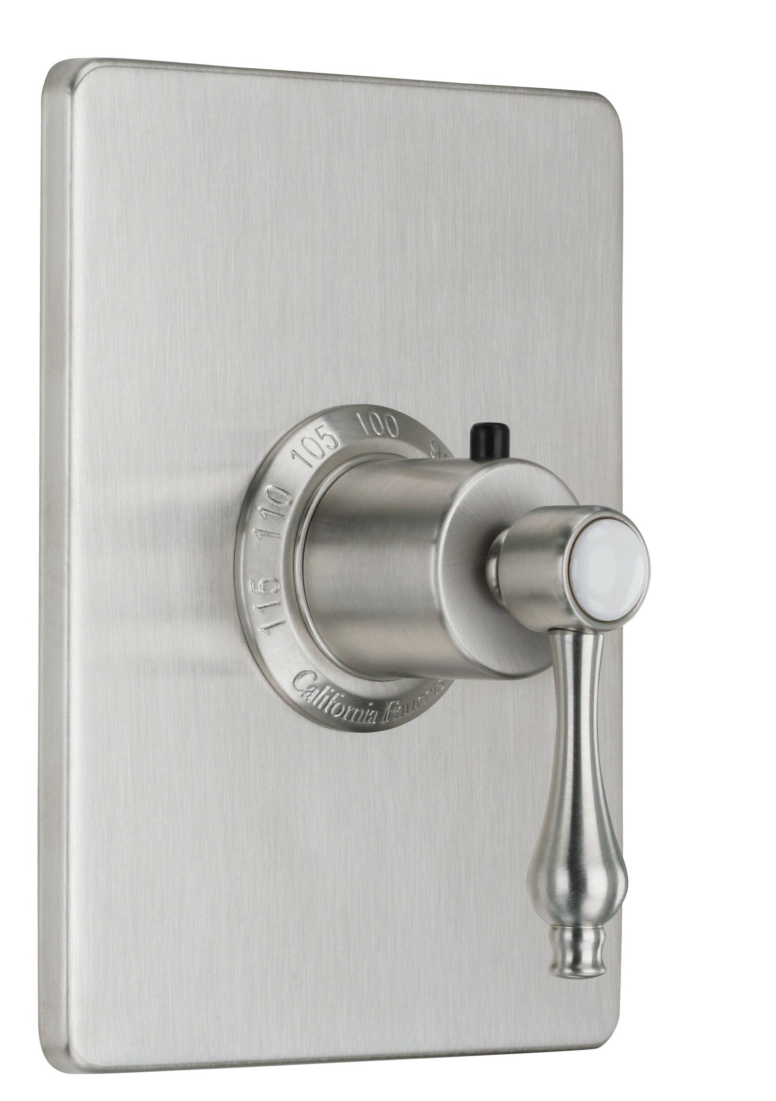 California Faucets Salinas StyleTherm Termostático de 3/4" - Placa Rectangular - Níquel Satinado