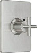 California Faucets Tiburon Termostática StyleTherm de 3/4" - Manija de Cruz - Níquel Satinado