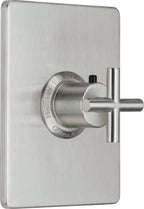 California Faucets Tiburon Termostática StyleTherm de 3/4" - Manija de Cruz - Níquel Satinado