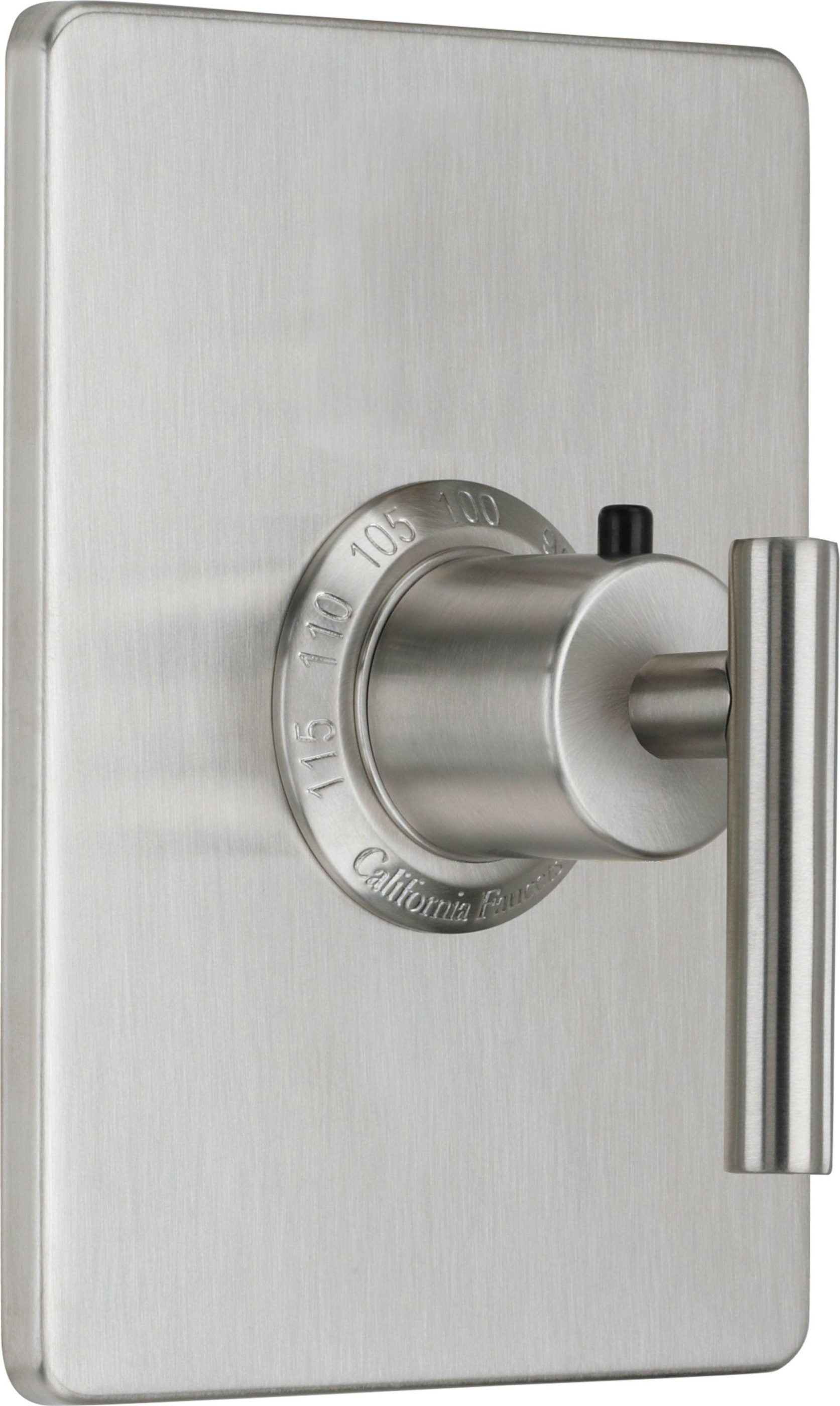 California Faucets Tiburon Termostática StyleTherm de 3/4" - Manija de Palanca - Níquel Satinado