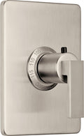 California Faucets Morro Bay StyleTherm Termostático de 3/4" - Placa Rectangular - Níquel Satinado