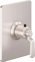 California Faucets Descanso Works StyleTherm Termostático de 3/4" - Placa Rectangular - Níquel Satinado
