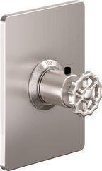 California Faucets Descanso Works StyleTherm Termostático de 3/4" - Placa Rectangular - Níquel Satinado