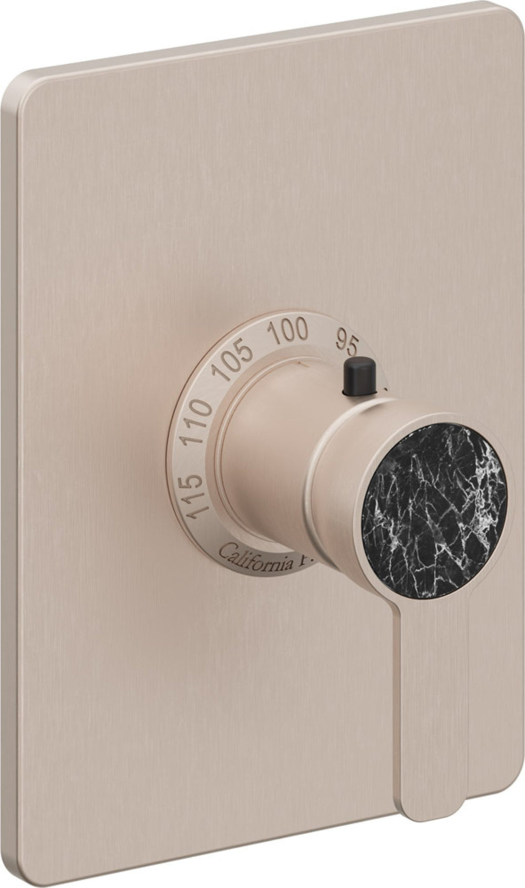 California Faucets Capitola StyleTherm Termostático de 3/4" - Placa Rectangular - Níquel Satinado