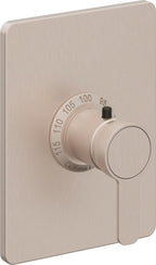 California Faucets Capitola StyleTherm Termostático de 3/4" - Placa Rectangular - Níquel Satinado