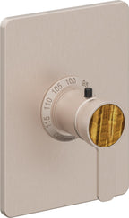 California Faucets Capitola StyleTherm Termostático de 3/4" - Placa Rectangular - Níquel Satinado