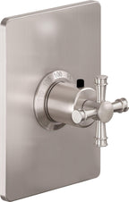 California Faucets Trousdale StyleTherm Termostático de 3/4" - Placa Rectangular - Níquel Satinado