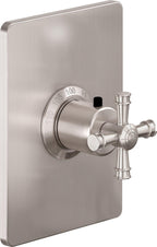 California Faucets Trousdale StyleTherm Termostático de 3/4" - Placa Rectangular - Níquel Satinado