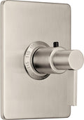 California Faucets Bel Canto StyleTherm Termostático de 3/4" - Placa Rectangular - Níquel Satinado