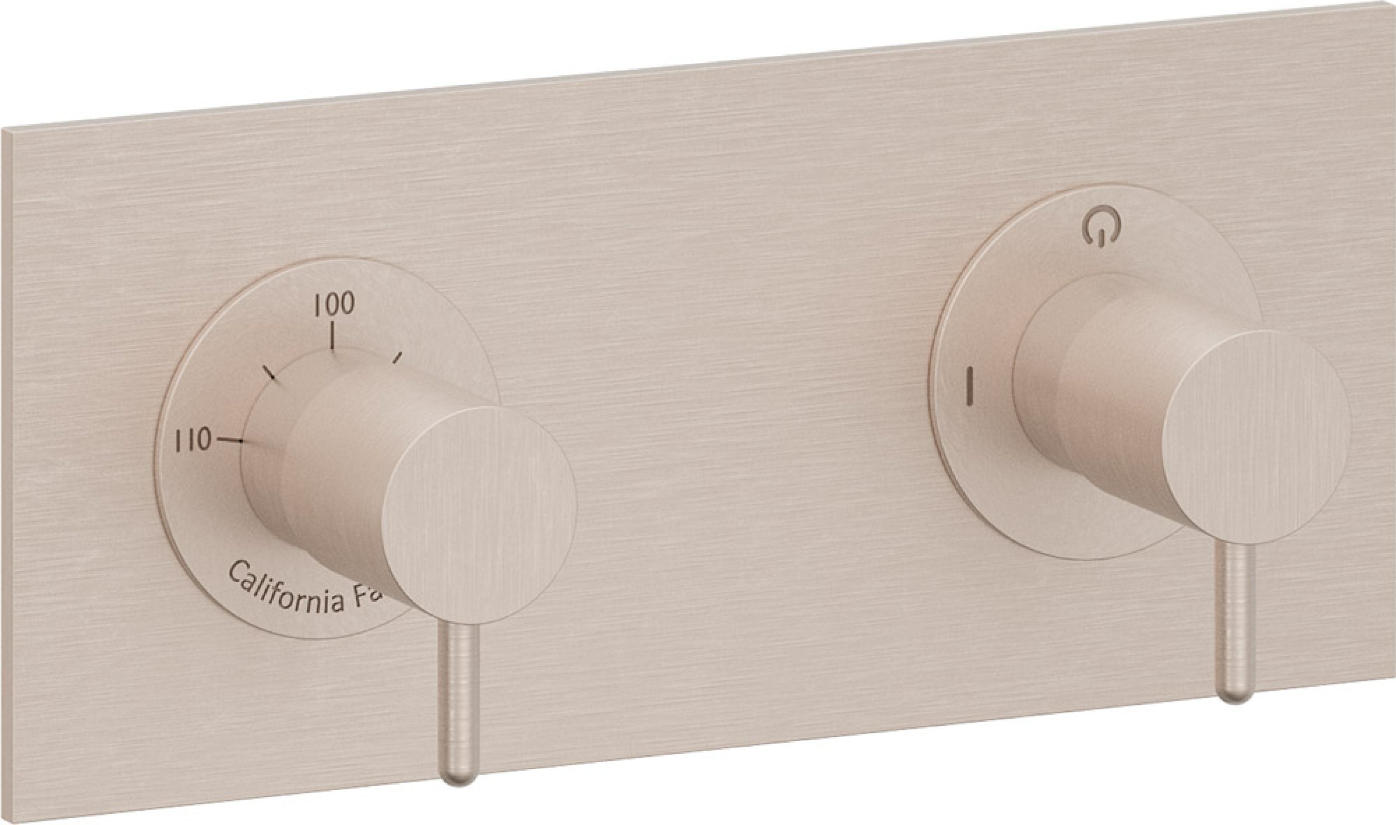 California Faucets Avalon StyleTherm Vista™ - Placa Rectangular (9" x 4") - Níquel Satinado