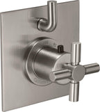 California Faucets Descanso StyleTherm con Control de Volumen Individual - Manija de Cruz Lisa