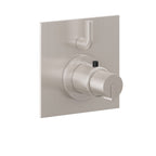 California Faucets Jalama StyleTherm con Control de Volumen Individual - Placa Plana - Níquel Satinado