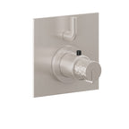 California Faucets Jalama StyleTherm con Control de Volumen Individual - Placa Plana - Níquel Satinado