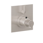 California Faucets Jalama StyleTherm con Control de Volumen Individual - Placa Plana - Níquel Satinado