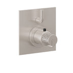 California Faucets Jalama StyleTherm con Control de Volumen Individual - Placa Plana - Níquel Satinado