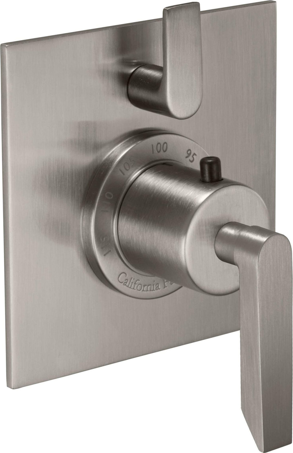 California Faucets Rincon Bay StyleTherm con Control de Volumen Individual - Placa Plana - Níquel Satinado