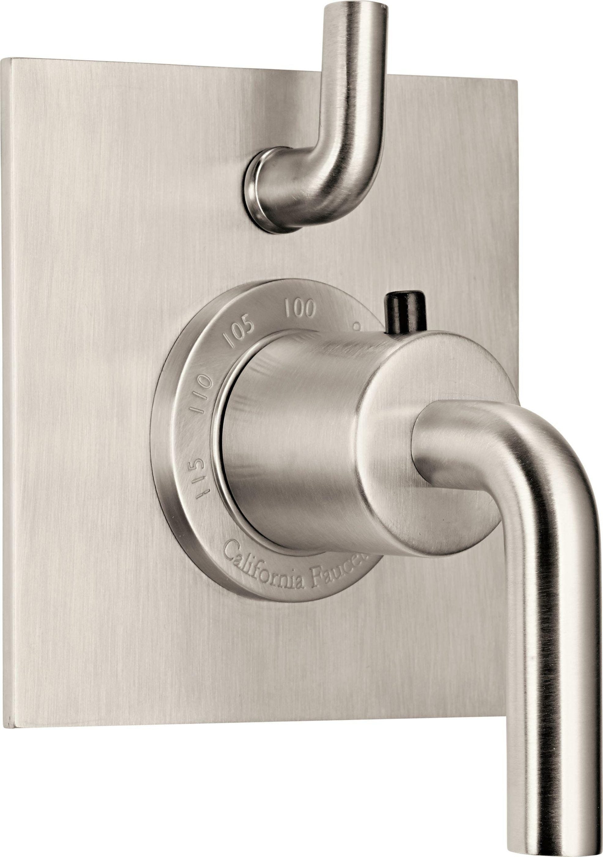 California Faucets Tamalpais Juego de StyleTherm con Control de Volumen Sencillo Solamente - Níquel Satinado