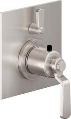 California Faucets Descanso Works StyleTherm con Control de Volumen Individual - Placa Plana - Níquel Satinado