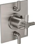 California Faucets Descanso StyleTherm con Control de Volumen Doble - Manija de Cruz Lisa