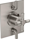 California Faucets Descanso StyleTherm con Control de Volumen Doble - Manija de Cruz Moleteada