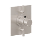 California Faucets Jalama StyleTherm con Control de Volumen Doble - Placa Plana - Níquel Satinado