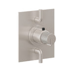 California Faucets Jalama StyleTherm con Control de Volumen Doble - Placa Plana - Níquel Satinado
