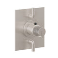 California Faucets Jalama StyleTherm con Control de Volumen Doble - Placa Plana - Níquel Satinado
