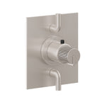 California Faucets Jalama StyleTherm con Control de Volumen Doble - Placa Plana - Níquel Satinado