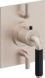 California Faucets Cayucos StyleTherm con Control de Volumen Doble - Palanca Art Deco - Níquel Satinado