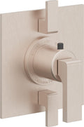 California Faucets Solimar StyleTherm con Control de Volumen Doble - Placa Plana - Níquel Satinado