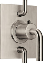 California Faucets Tamalpais Juego de StyleTherm con Control de Volumen Doble Solamente - Níquel Satinado