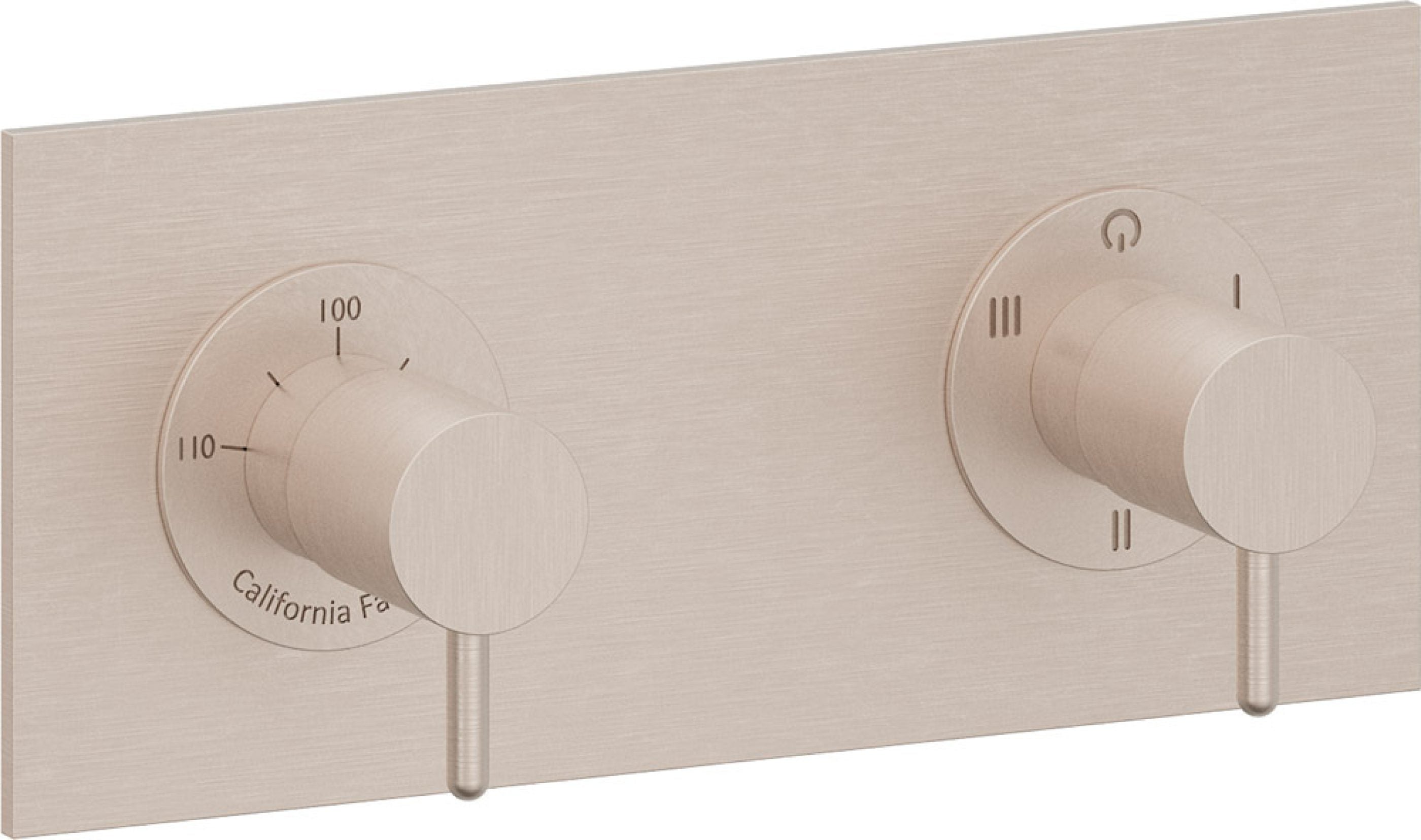 California Faucets Avalon StyleTherm Vista™ - Placa Rectangular (9" x 4") - Níquel Satinado