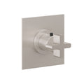California Faucets San Elijo StyleTherm Termostático de 3/4" - Placa Plana - Base Cuadrada - Níquel Satinado