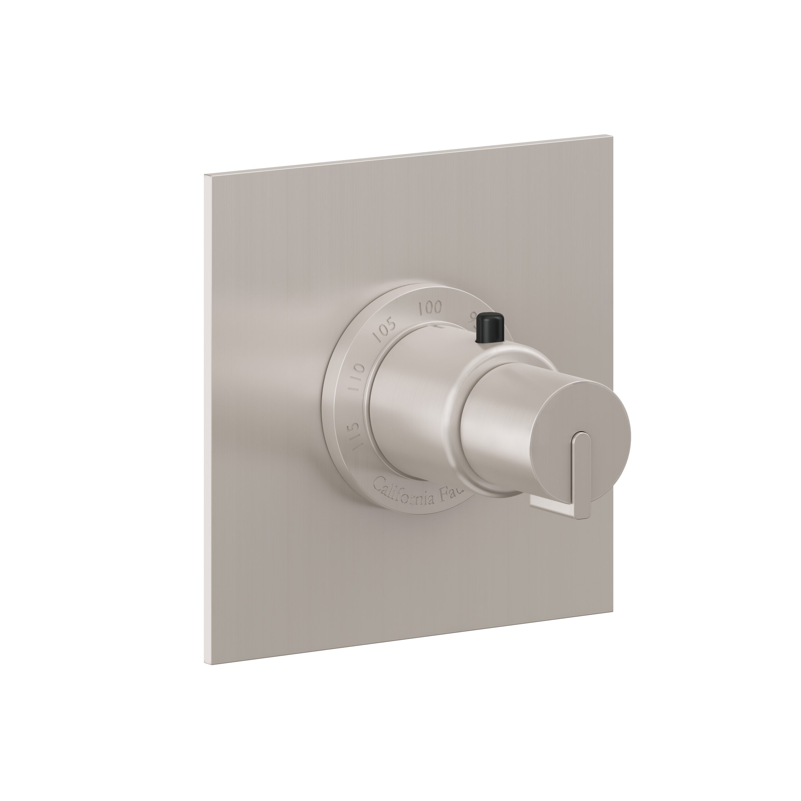 California Faucets Jalama StyleTherm Termostático de 3/4" - Placa Plana - Níquel Satinado