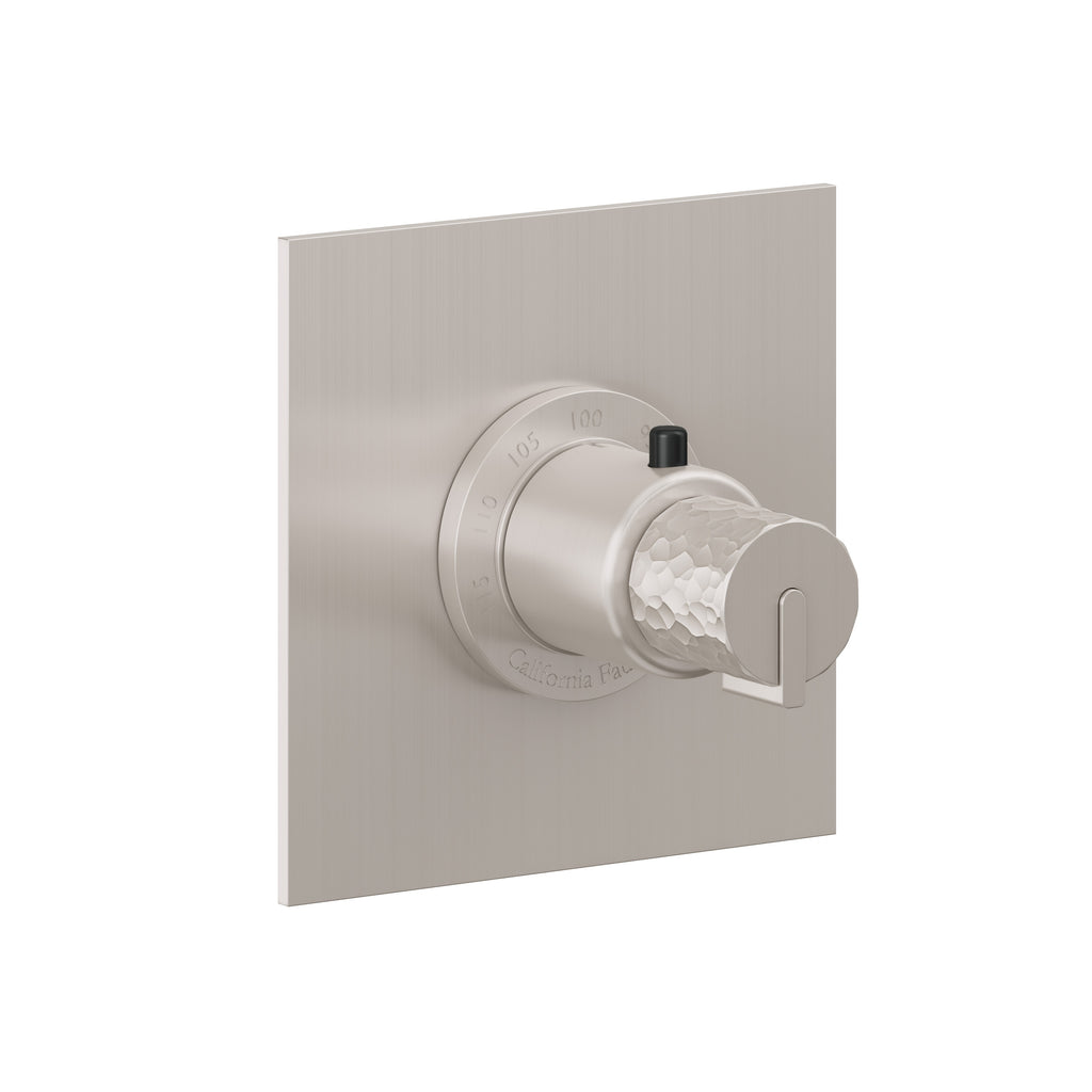 California Faucets Jalama StyleTherm Termostático de 3/4" - Placa Plana - Níquel Satinado