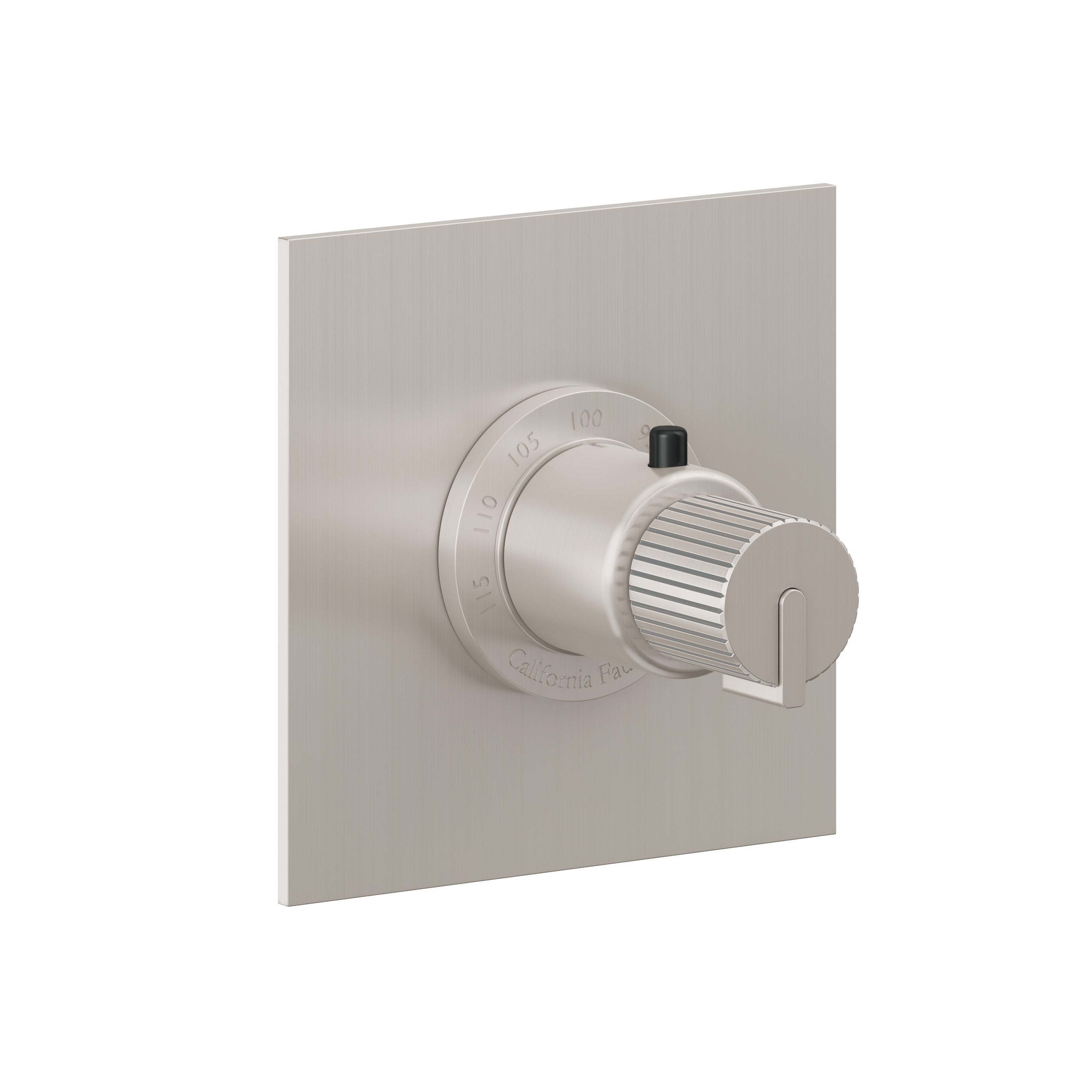 California Faucets Jalama StyleTherm Termostático de 3/4" - Placa Plana - Níquel Satinado