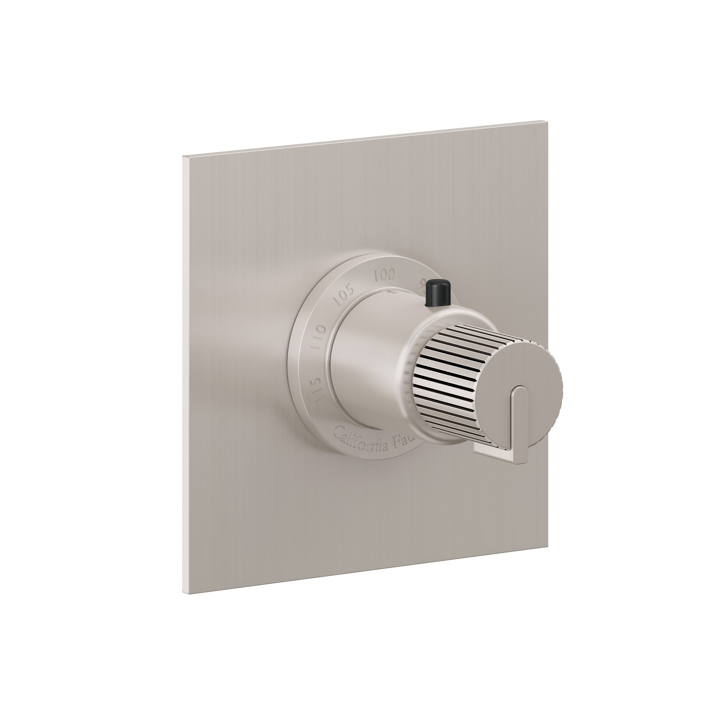 California Faucets Jalama StyleTherm Termostático de 3/4" - Placa Plana - Níquel Satinado