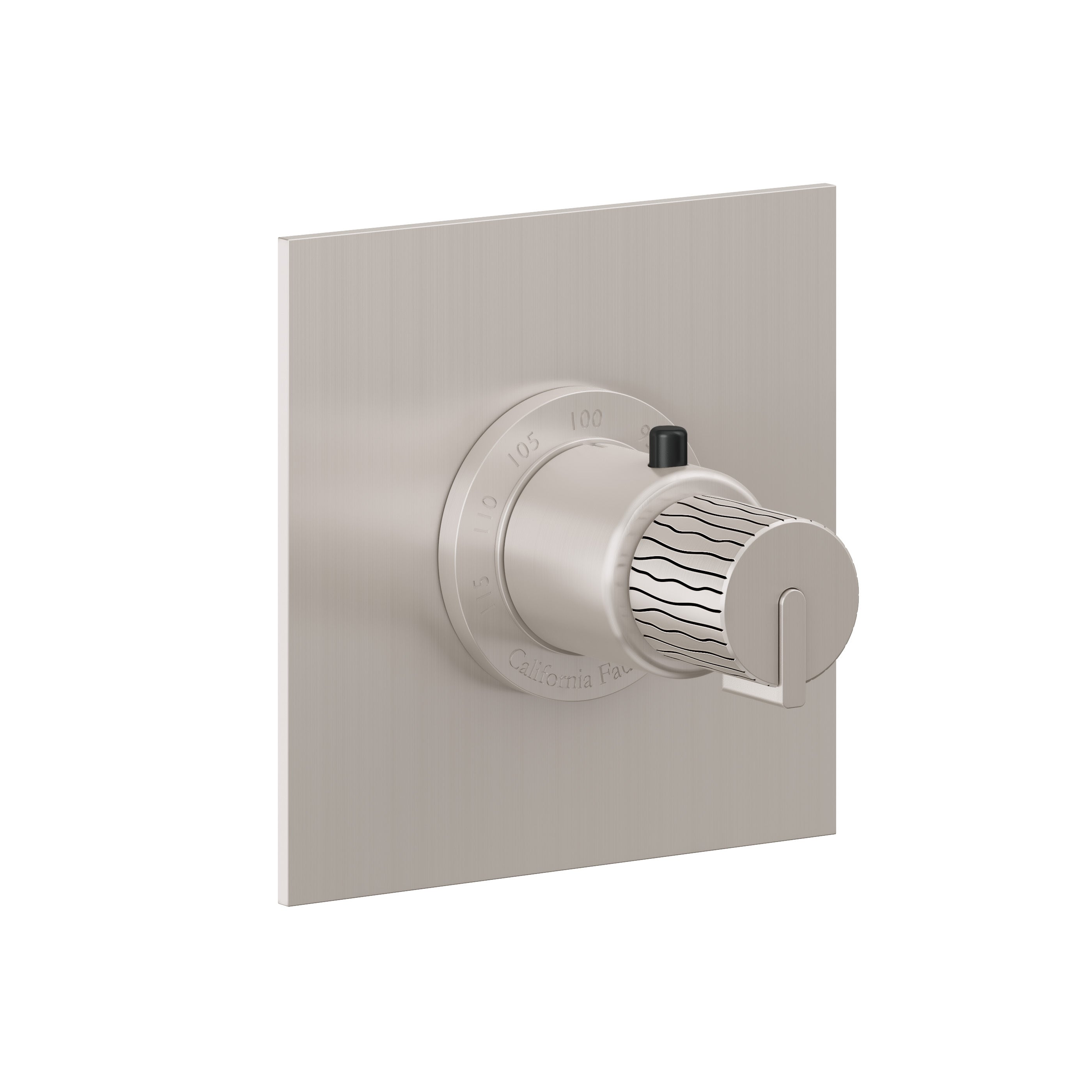California Faucets Jalama StyleTherm Termostático de 3/4" - Placa Plana - Níquel Satinado