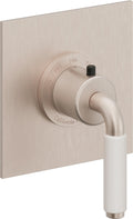 California Faucets Cayucos StyleTherm Termostático de 3/4" - Palanca de Porcelana Blanca - Níquel Satinado