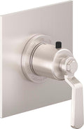 California Faucets Descanso Works StyleTherm Termostático de 3/4" - Placa Plana - Níquel Satinado