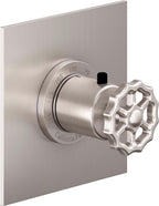California Faucets Descanso Works StyleTherm Termostático de 3/4" - Placa Plana - Níquel Satinado